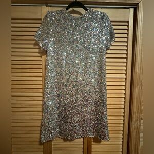 Iridescent Sequin Mini Dress